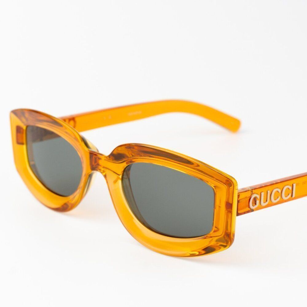 SALE! NEW Gucci GG1719S 005 Orange Grey Women Square Sunglasses GG 1719S - Picture 5 of 11